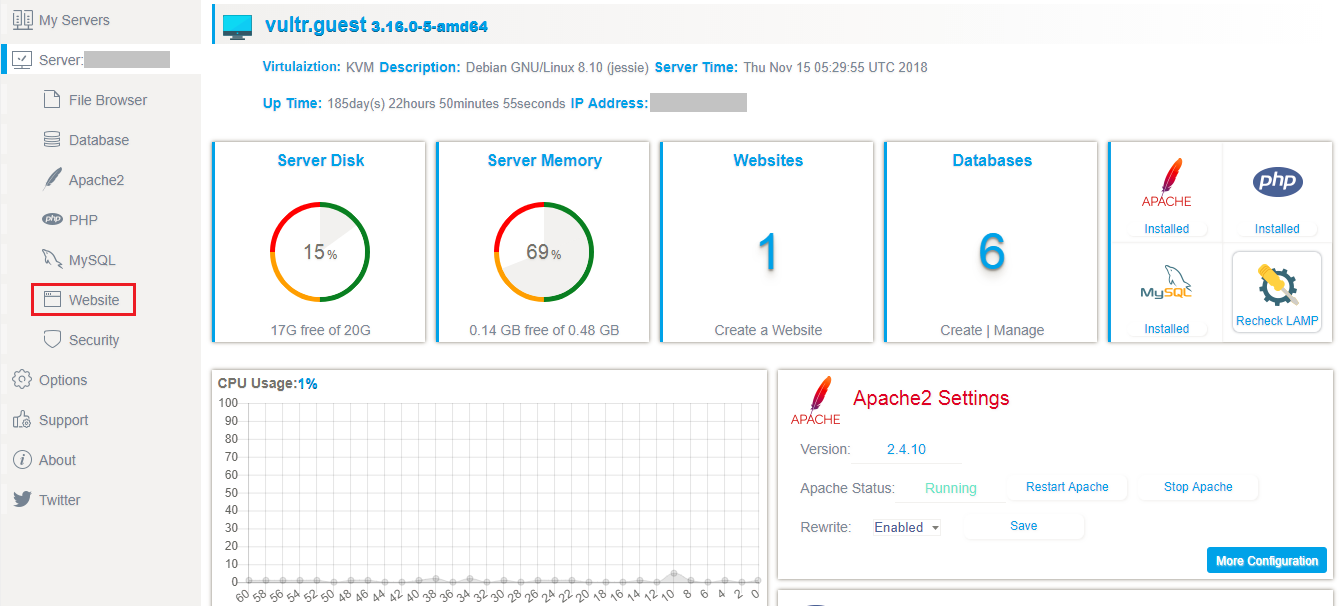 Server status