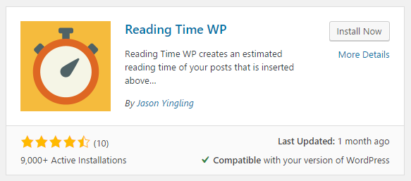 Install Reading Time WP
