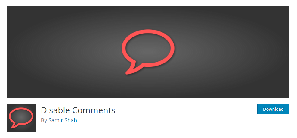 Disable comments plugin