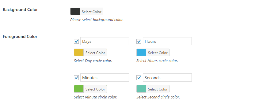 Set Background and foreground color for Countdown Timer Ultimate.