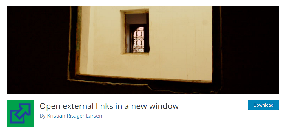 Open external links in a new window plugin