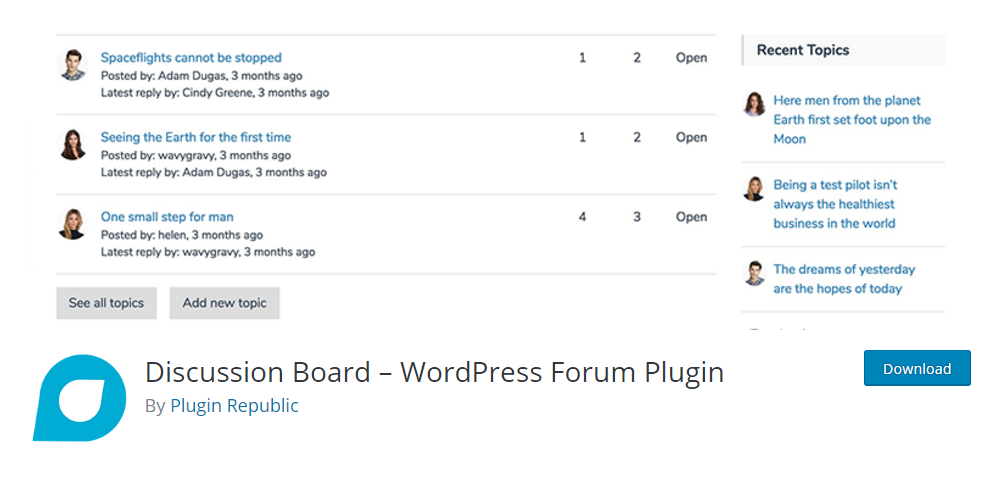 Discussion Board - WordPress forum plugin