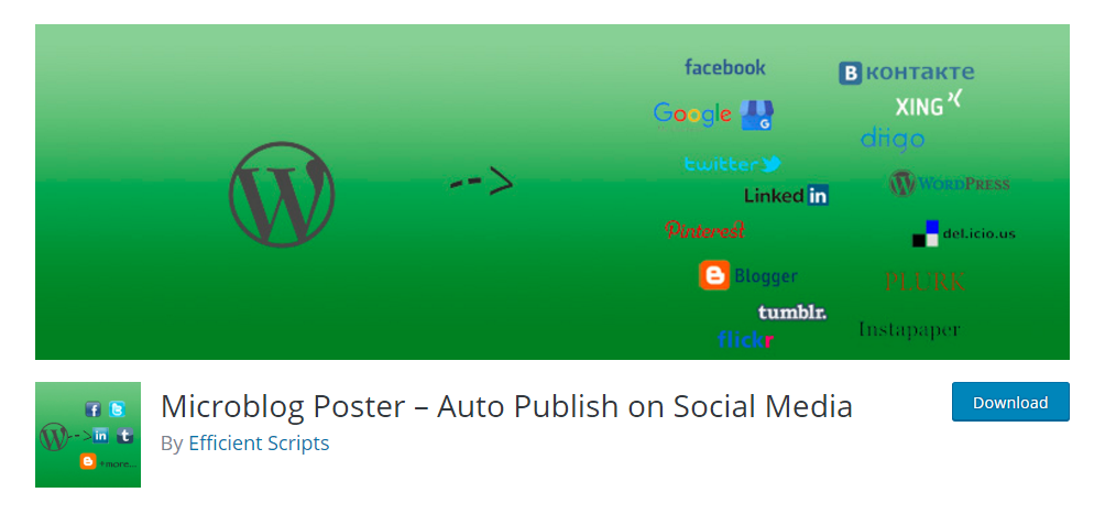 Microblog Poster - Auto publish on social media