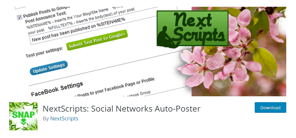 NextScripts social networks auto-poster plugin