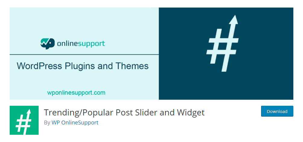 Trending/Popular post slider and widget