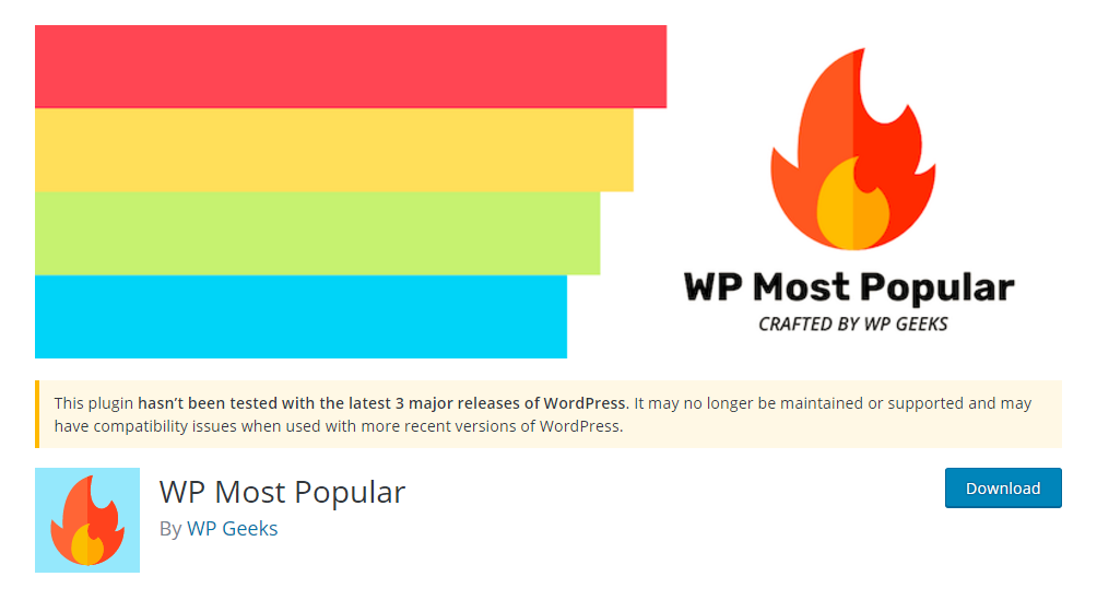 WP most popular plugin