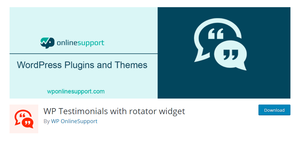 WP Testimnials with rotator widget