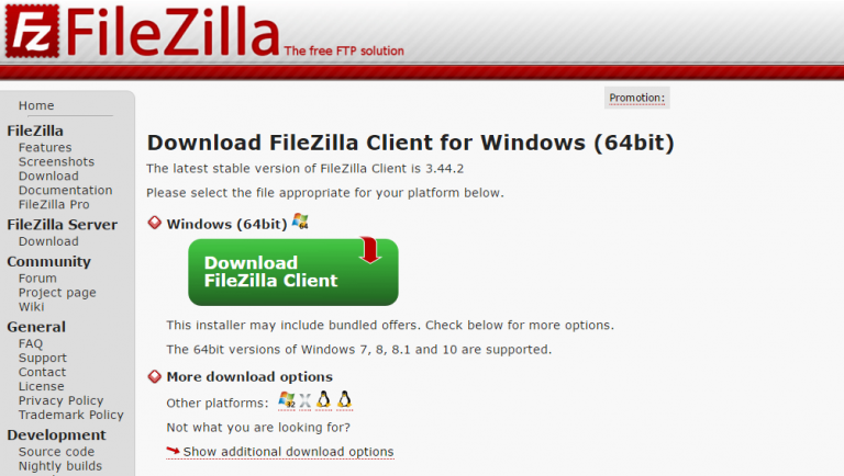 filezilla sftp client times out