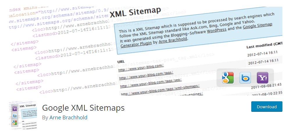 Google XML sitemaps plugin