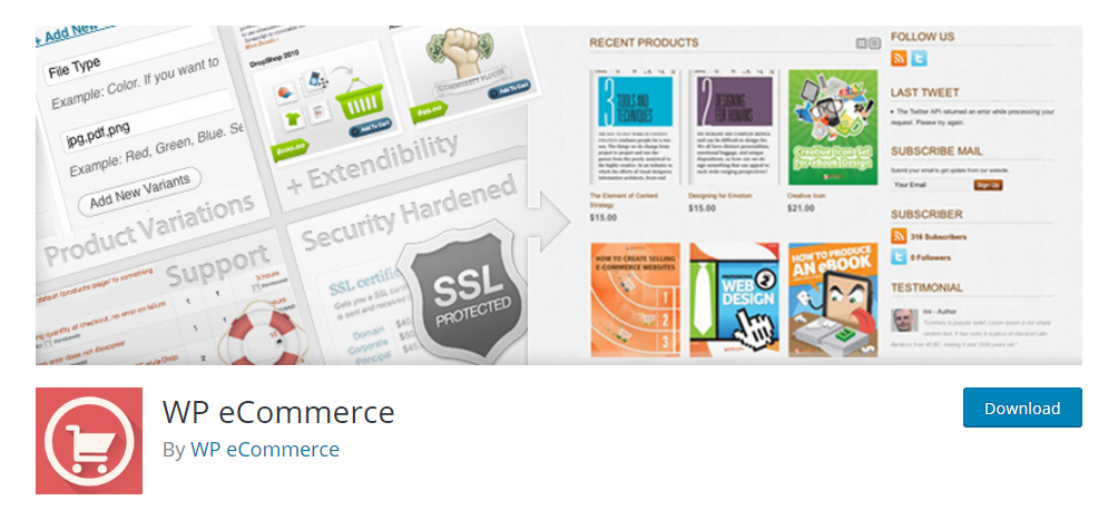 WP eCommerce plugin