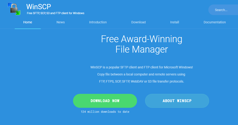 WinSCP - Popular FTP client for Windows