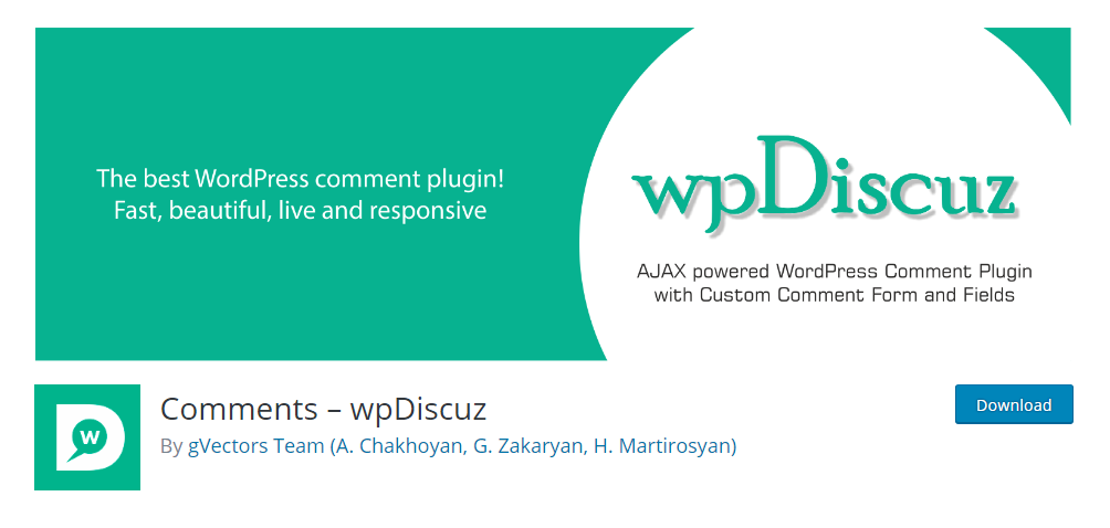 wpDiscuz - WordPress comment plugin