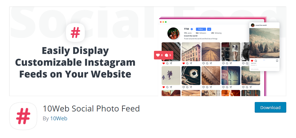 10Web Social Photo Feed