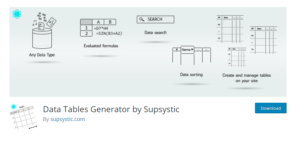 Data Tables Generator by Supsystic