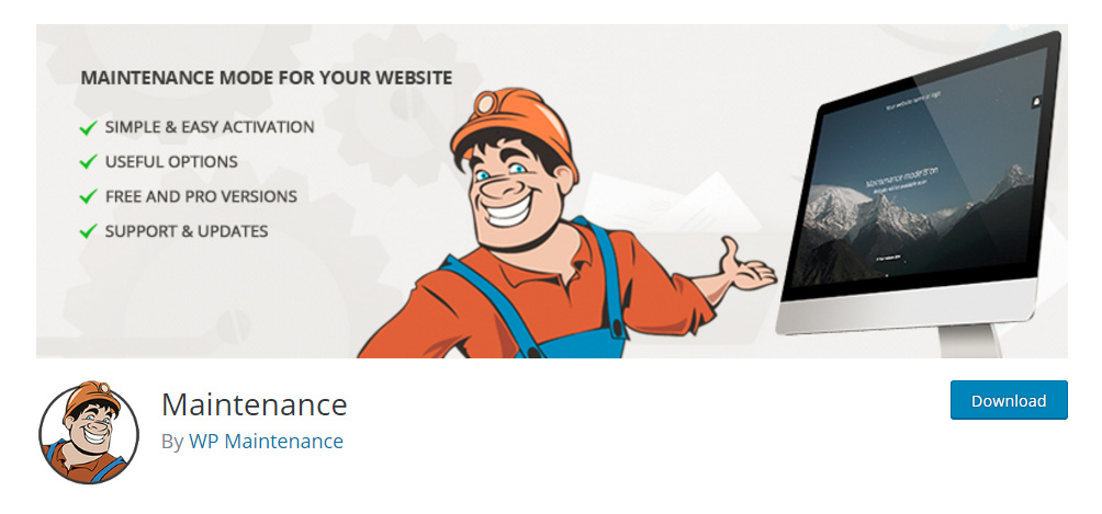 Maintenance - Maintenance mode abd coming soon plugin