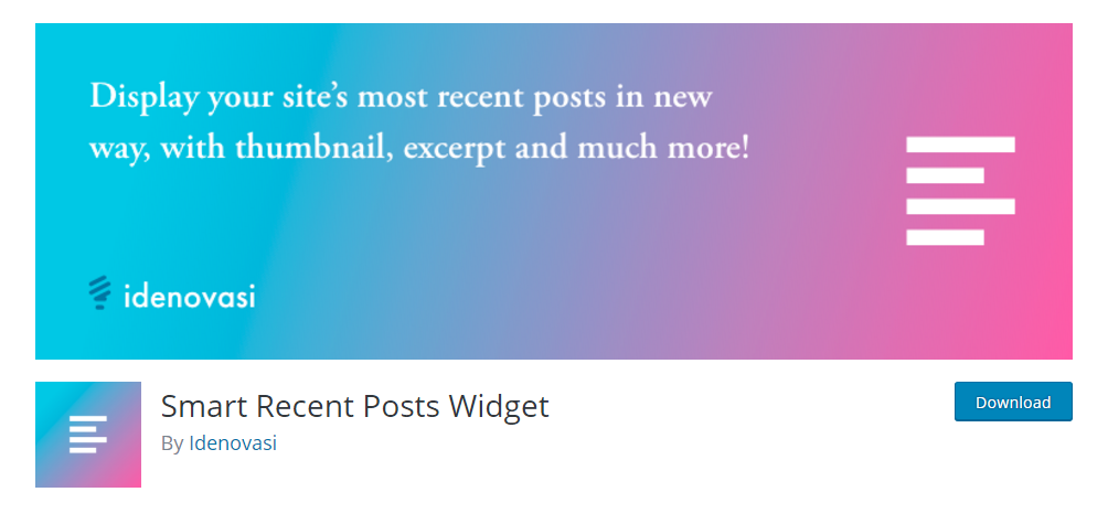 Smart Recent Posts Widget