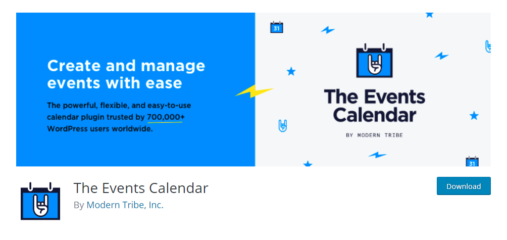 The Events Calender - WordPress calendar plugin
