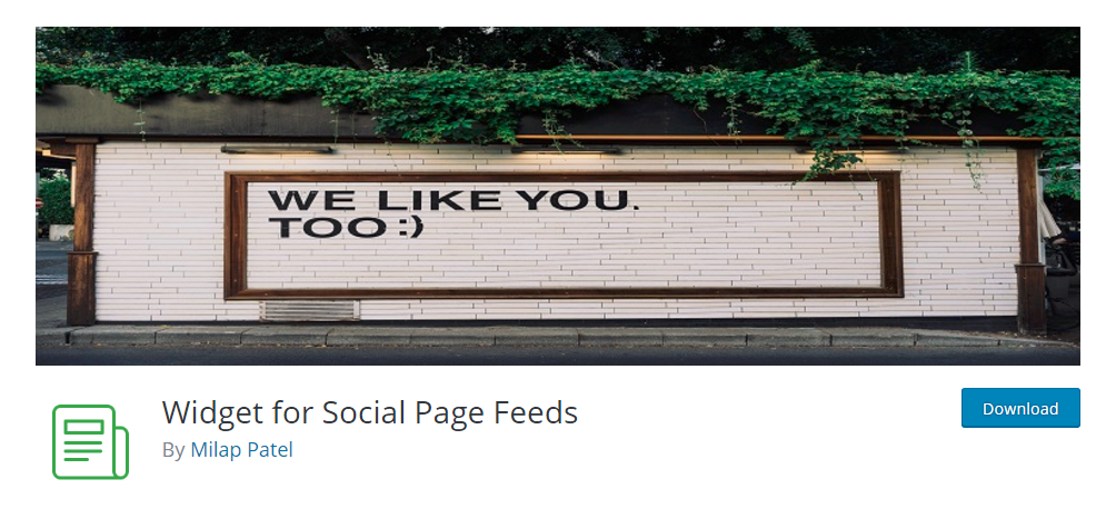 Widget for Social Page Feeds