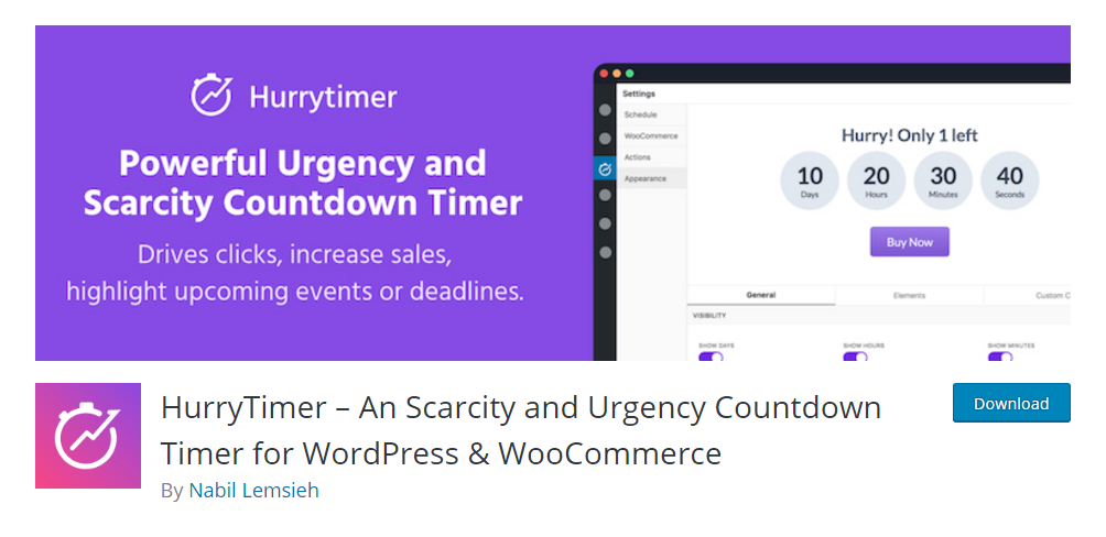 HurryTimer - An Scarcity and Urgency Countdown Timer for WordPress & WooCommerce