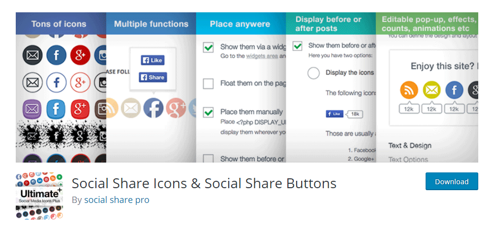 Social Share Icons & Social Share Buttons