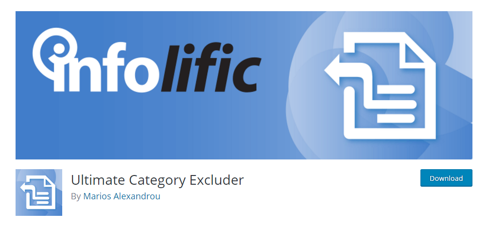 Ultimate Category Excluder - WordPress category plugin