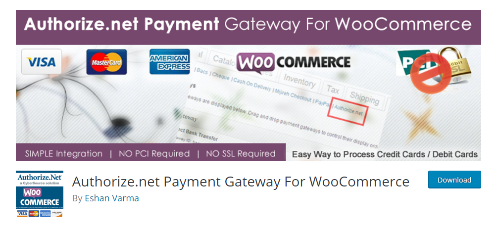 Authorize.net Payment Gateway For WooCommerce