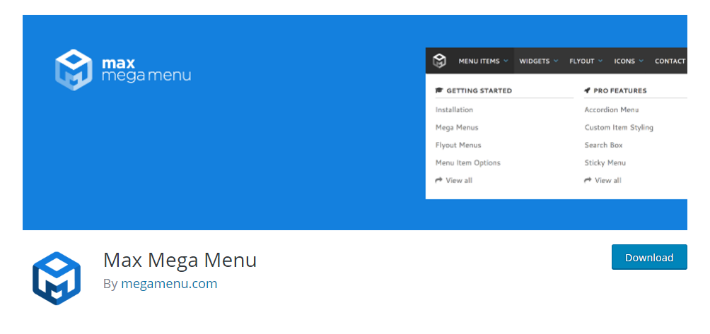 Max Mega Menu - the most popular WordPress menu plugin