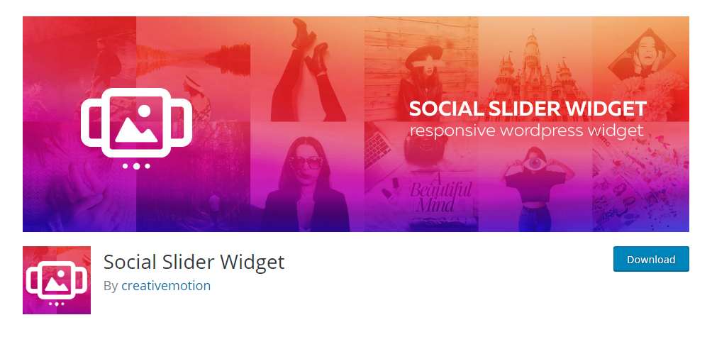 Social Slider Widget