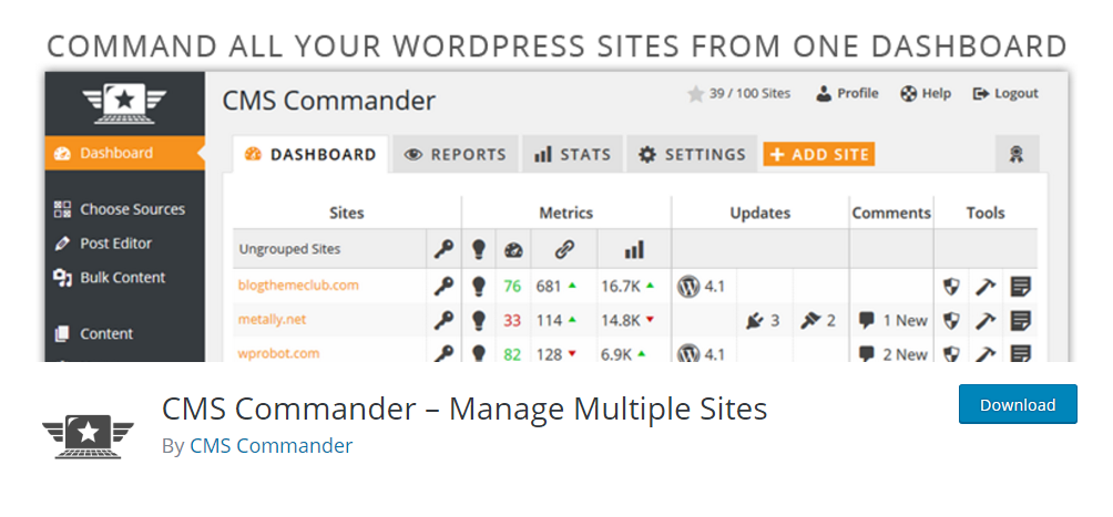 CMS Commander - Manage Multiple Sites