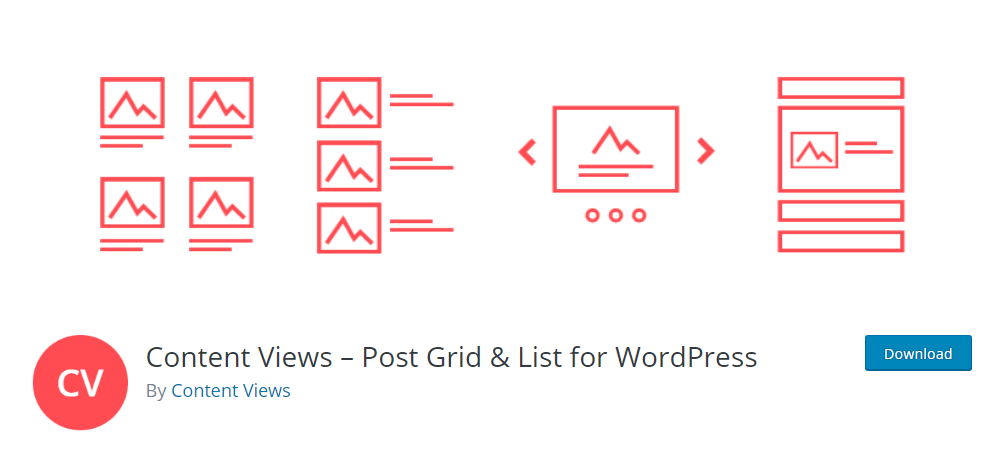 Types wp content. Grid Post. Content plugin WORDPRESS. Grid list. Content view.