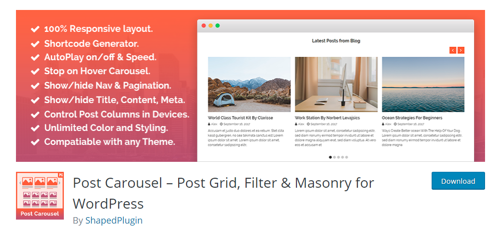 FancyPost – Best Ultimate Post Block, Post Grid, Layouts, Carousel