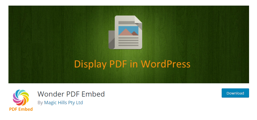 Wonder PDF Embed