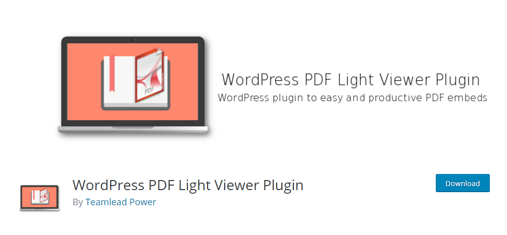 WordPress PDF Light Viewer Plugin