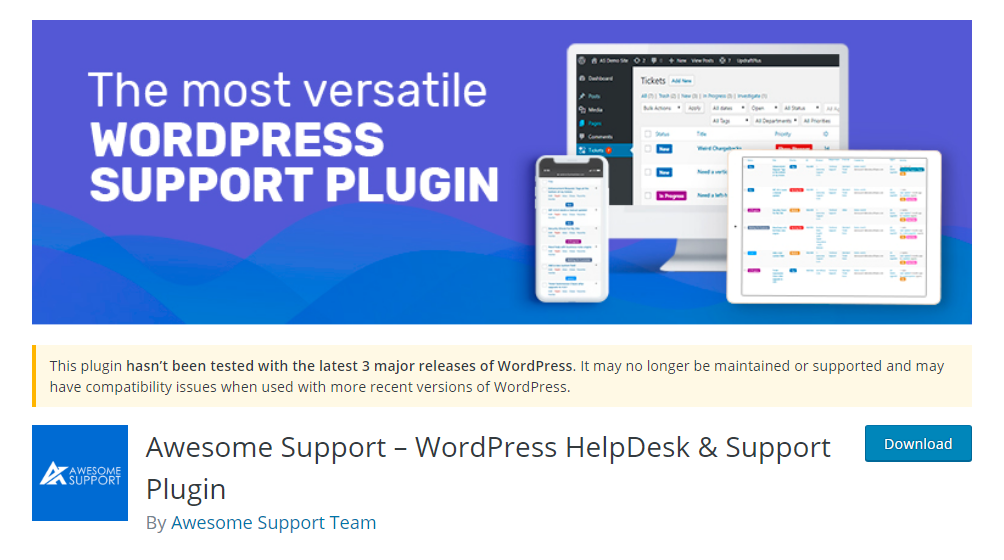 Awesome Support - WordPress HelpDesk & Support Plugin