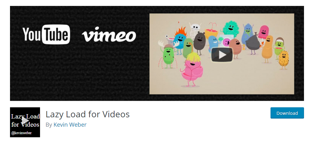 Lazy Load for Videos - Lazy Load plugin