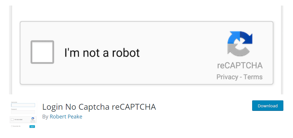 Login No Captcha reCAPTCHA - Google reCaptcha plugin