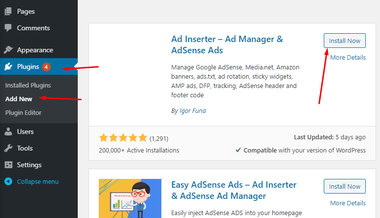 Install Ad Inserter