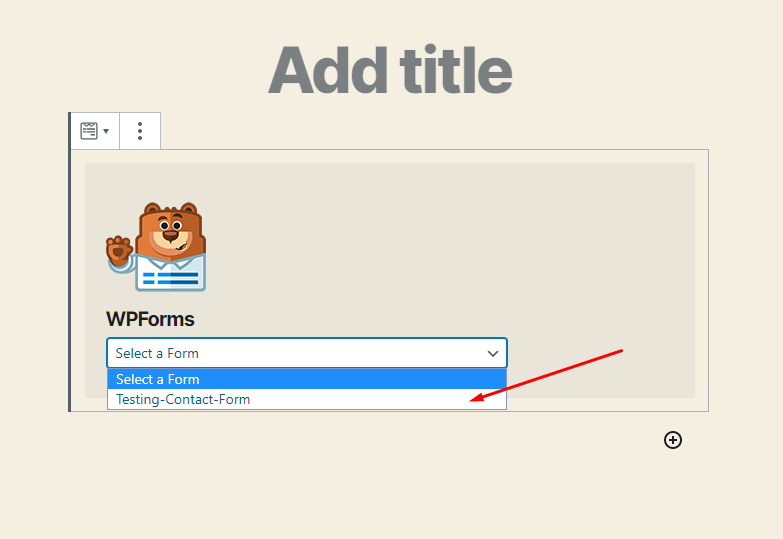 Contact form adding WPForms