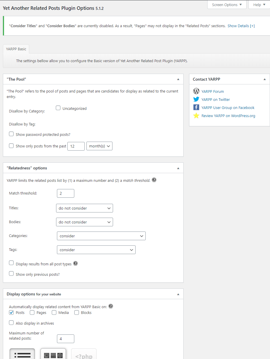 YARRP settings