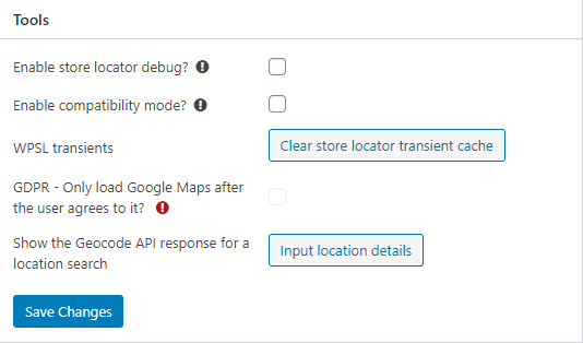 Tools - WP Store Locator